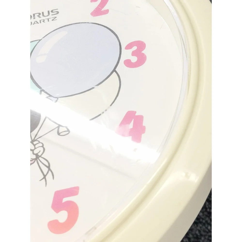 Vintage 1984 Lorus Wall Clock Walt Disney Baby Mickey Minnie Mouse